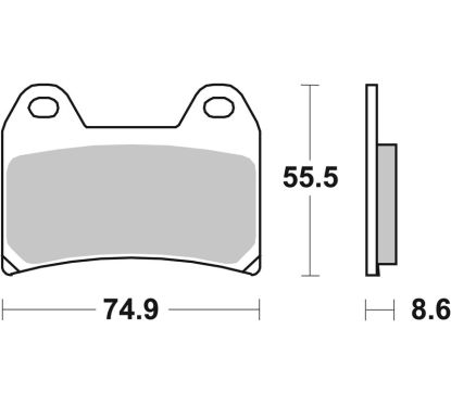 Plaquettes de frein BREMBO route/sport métal fritté - 07BB19SR