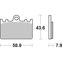 Plaquettes de frein BREMBO route/sport métal fritté - 07KA14SR