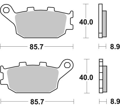 Plaquettes de frein BREMBO route carbone céramique - 07HO3607