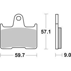 Plaquettes de frein BREMBO route métal fritté - 07SU25SP