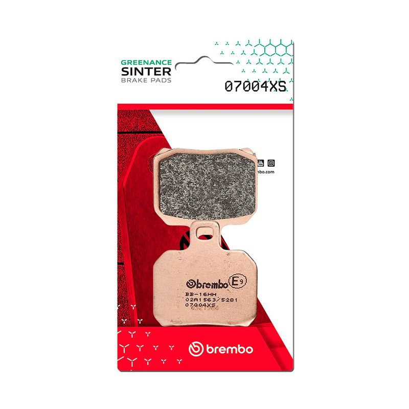 Plaquettes de frein BREMBO Scooter métal fritté - 07004XS Plaquettes de frein BREMBO Scooter métal fritté - 07004XS