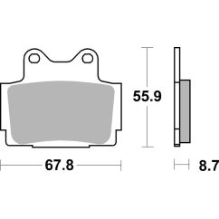 Plaquettes de frein BREMBO route carbone céramique - 07YA1207