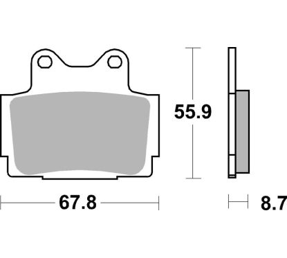 Plaquettes de frein BREMBO route carbone céramique - 07YA1207