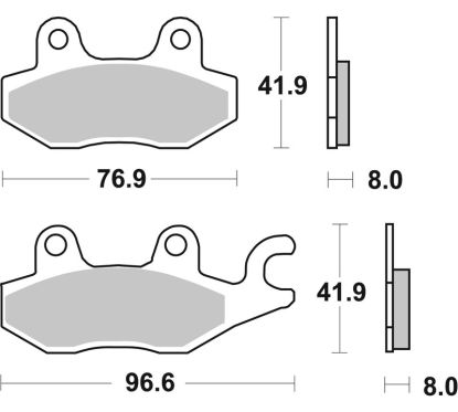 Plaquettes de frein BREMBO route métal fritté - 07YA22SA