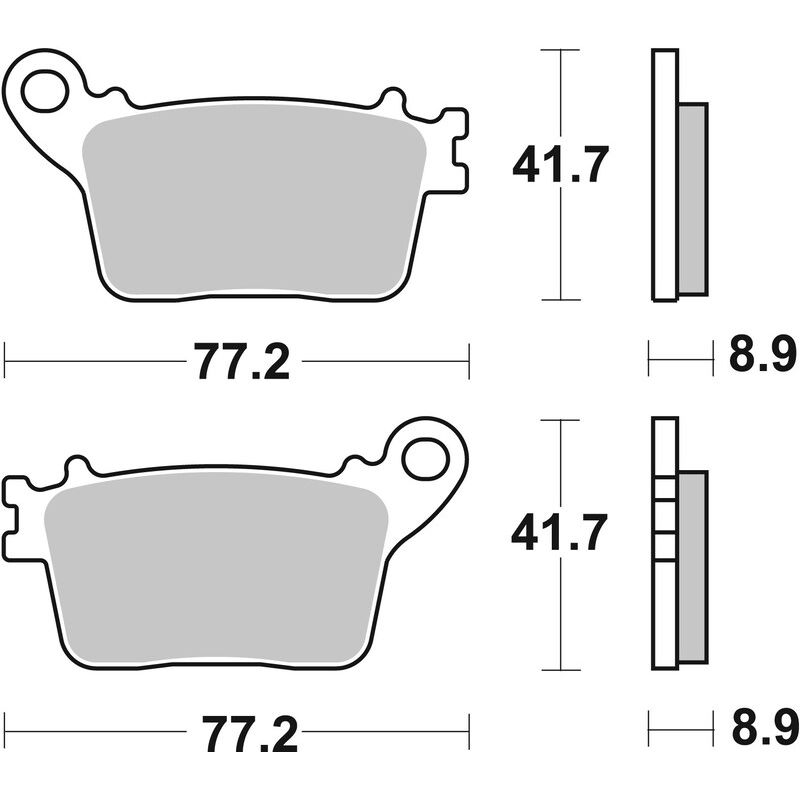 Plaquettes de frein BREMBO route métal fritté - 07HO59SP Plaquettes de frein BREMBO route métal fritté - 07HO59SP