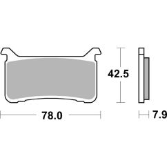 Plaquettes de frein BREMBO route métal fritté - 07HO63SA
