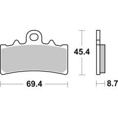 Plaquettes de frein BREMBO route carbone céramique - 07GR18CC