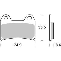 Plaquettes de frein BREMBO route métal fritté - 07BB19LA