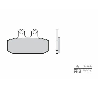 Plaquettes de frein BREMBO Scooter carbone céramique - 07006