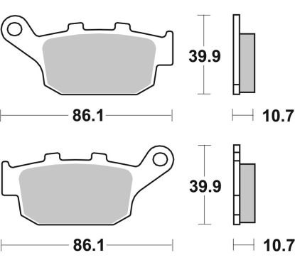 Plaquettes de frein BREMBO route métal fritté - 07HO27SP