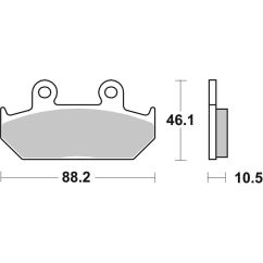 Plaquettes de frein BREMBO route métal fritté - 07HO35SA