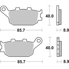 Plaquettes de frein BREMBO route métal fritté - 07HO36SP