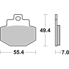 Plaquettes de frein BREMBO Scooter métal fritté - 07047XS