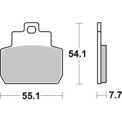 Plaquettes de frein BREMBO Scooter métal fritté - 07061XS