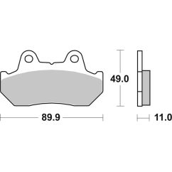 Plaquettes de frein BREMBO route métal fritté - 07HO10LA