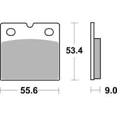 Plaquettes de frein BREMBO route carbone céramique - 07BB1408