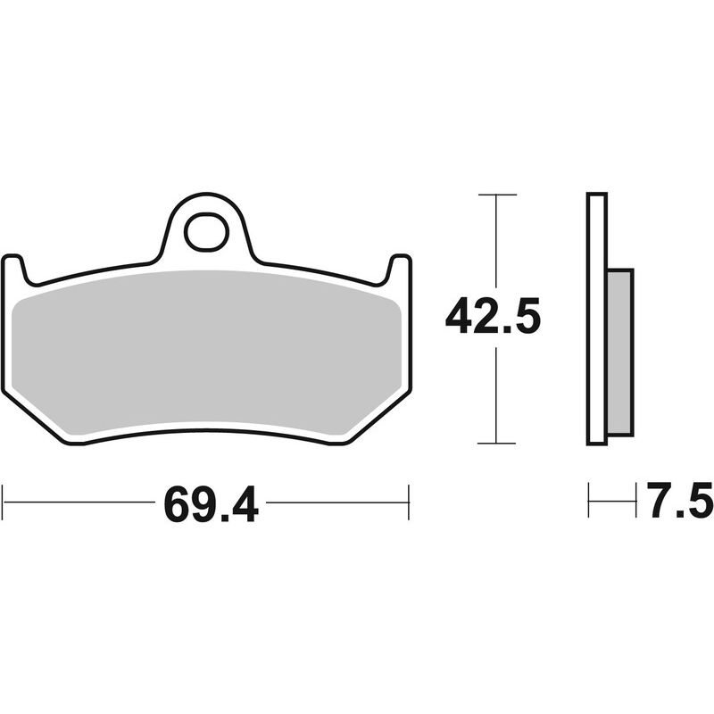 Plaquettes de frein BREMBO route métal fritté - 07GR35SP