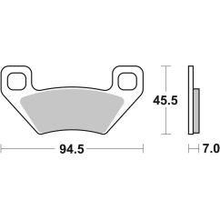 Plaquettes de frein BREMBO Off-Road métal fritté - 07GR53SD