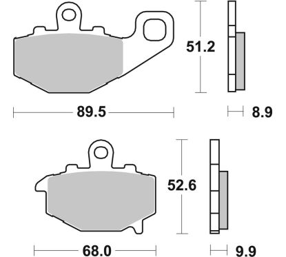 Plaquettes de frein BREMBO route carbone céramique - 07KA1617