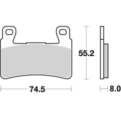 Plaquettes de frein BREMBO route/sport métal fritté - 07HO45SR