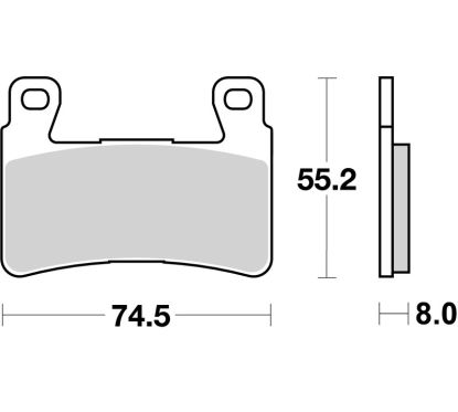 Plaquettes de frein BREMBO route/sport métal fritté - 07HO45SR