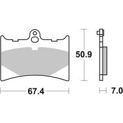Plaquettes de frein BREMBO route/sport métal fritté - 07GR56SR