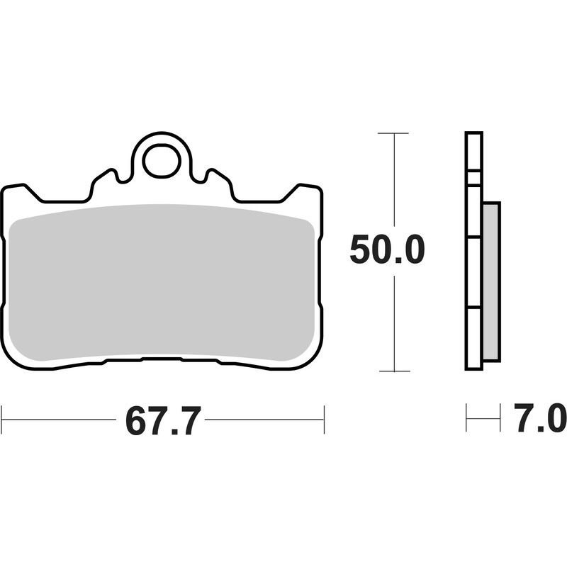 Plaquettes de frein frittées BREMBO - 07HO72SA Plaquettes de frein frittées BREMBO - 07HO72SA