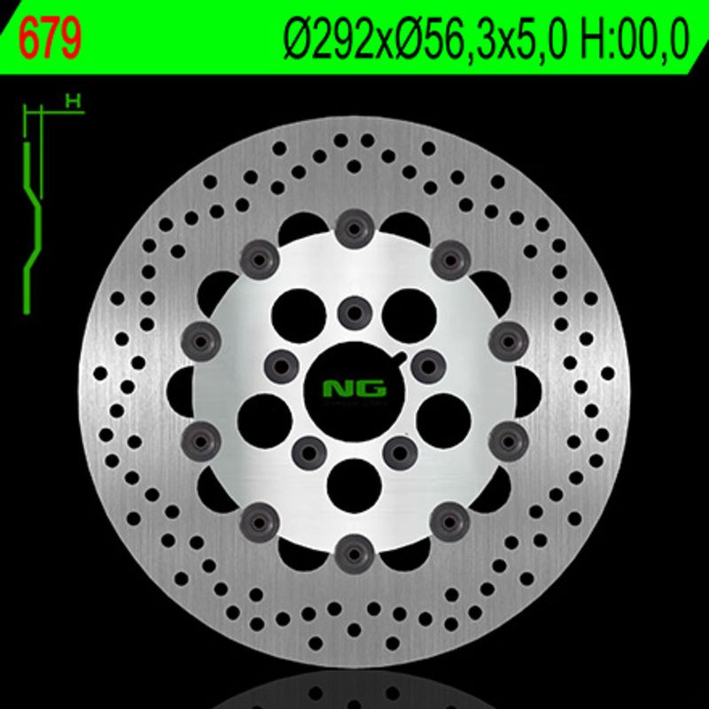 Disque de frein NG BRAKES rond flottant