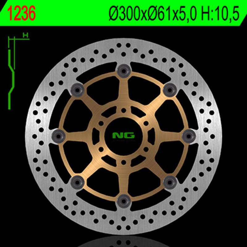 Disque de frein NG BRAKES rond flottant