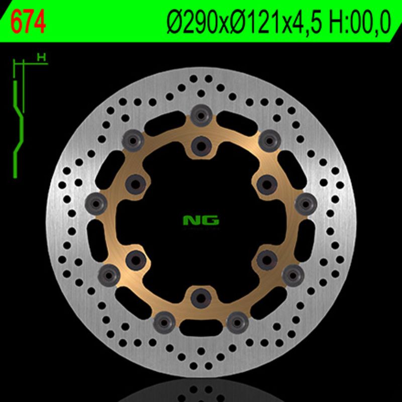 Disque de frein NG BRAKES rond flottant