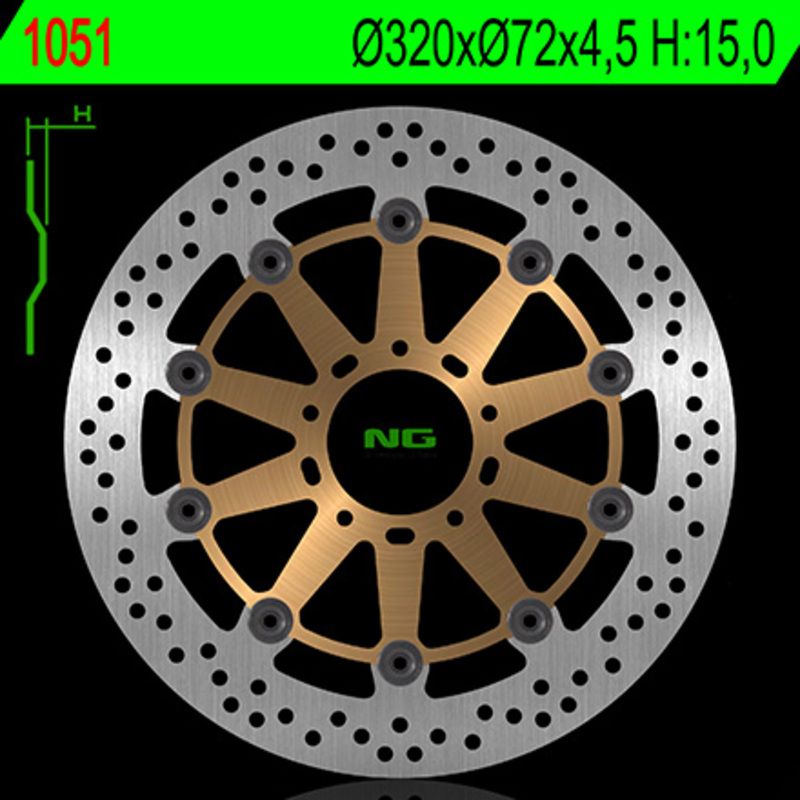 Disque de frein NG BRAKES rond flottant