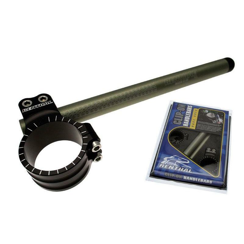 Guidons bracelet RENTHAL Original Ø53mm hauteur +0mm déport +40mm/7° noir