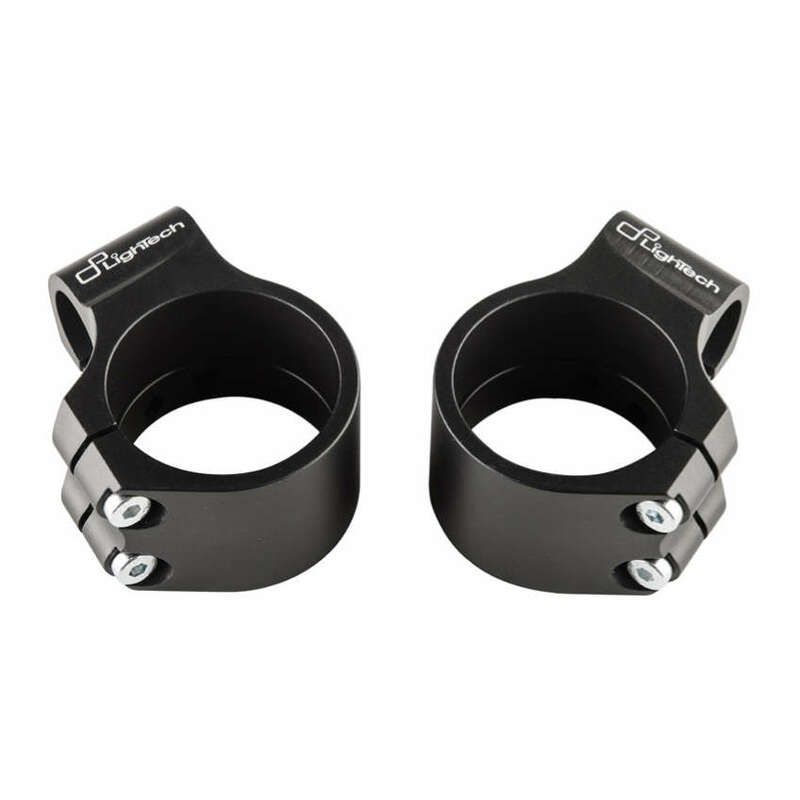 Bracelets de guidon LIGHTECH Ø50mm hauteur +0mm déport +40mm/10° noir