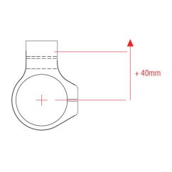 Bracelets de guidon LIGHTECH Ø50mm hauteur +0mm déport +40mm/10° noir