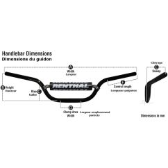 Guidon RENTHAL MX/Enduro 7/8" 790 CR Low