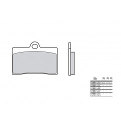 Plaquettes de frein origine BREMBO - 07BB15 35 - Organique