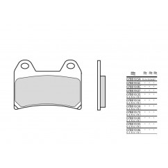 Plaquettes de frein origine BREMBO - 07BB19 59 - Organique