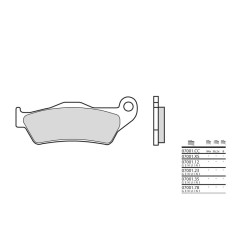 Plaquettes de frein BREMBO - 07001CC - Carbone céramique avant