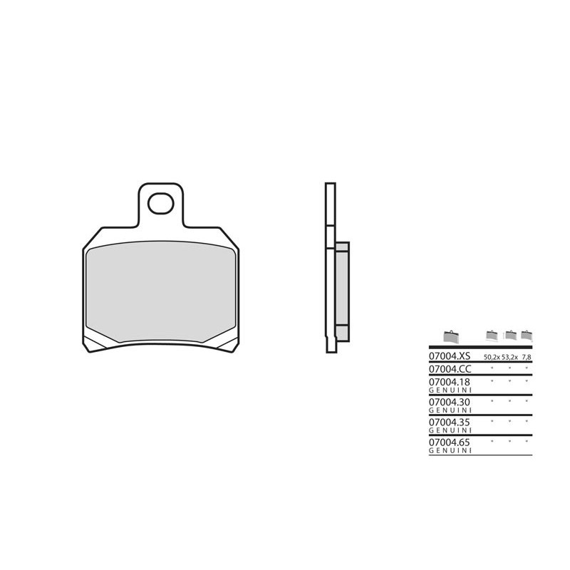 Plaquettes de frein BREMBO - 07004CC - Carbone céramique arrière