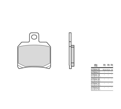 Plaquettes de frein BREMBO - 07004CC - Carbone céramique arrière