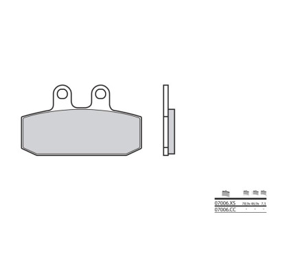 Plaquettes de frein BREMBO - 07006CC - Carbone céramique avant