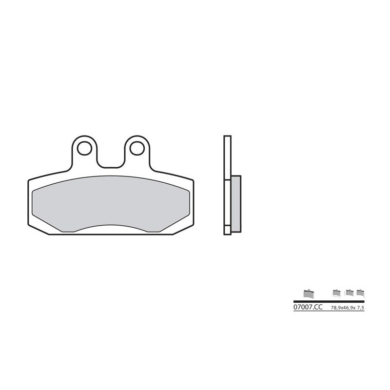 Plaquettes de frein BREMBO - 07007CC - Carbone céramique avant