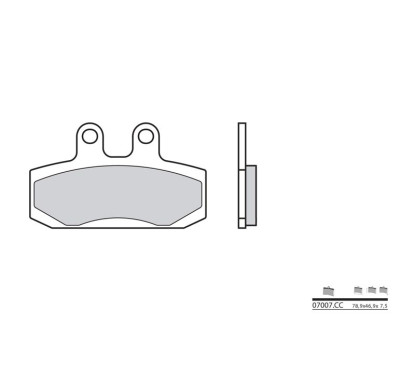 Plaquettes de frein BREMBO - 07007CC - Carbone céramique avant