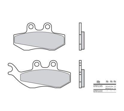 Plaquettes de frein BREMBO - 07012CC - Carbone céramique avant