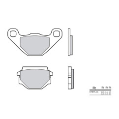 Plaquettes de frein BREMBO - 07015CC - Carbone céramique arrière