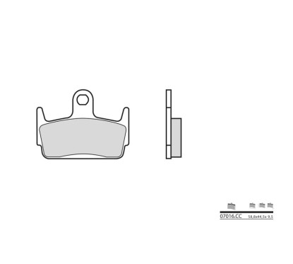 Plaquettes de frein BREMBO - 07016CC - Carbone céramique avant