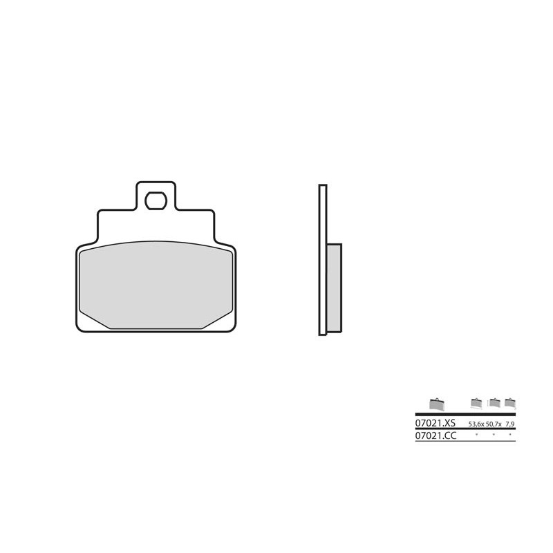 Plaquettes de frein BREMBO - 07021CC - Carbone céramique avant/arrière