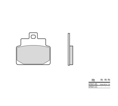 Plaquettes de frein BREMBO - 07021CC - Carbone céramique avant/arrière