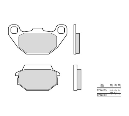 Plaquettes de frein BREMBO - 07022CC - Carbone céramique avant