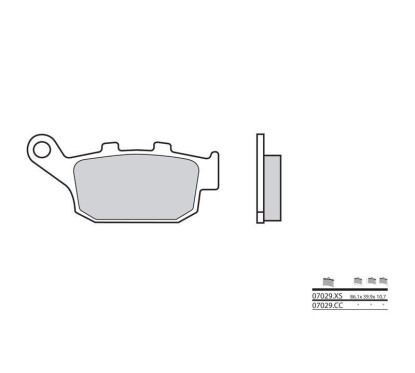 Plaquettes de frein BREMBO - 07029CC - Carbone céramique avant